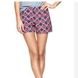 GAP geometric patterned blue & pink short shorts - Size 29